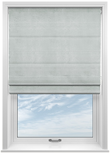 Odessa Velvet, Silver - Roman Blind